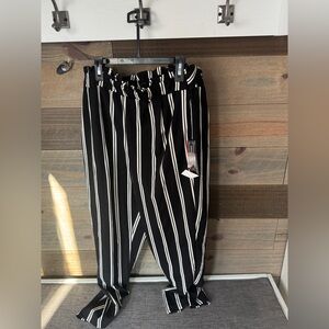 BJ Los Angeles Black and White Stripe Trouser Pant